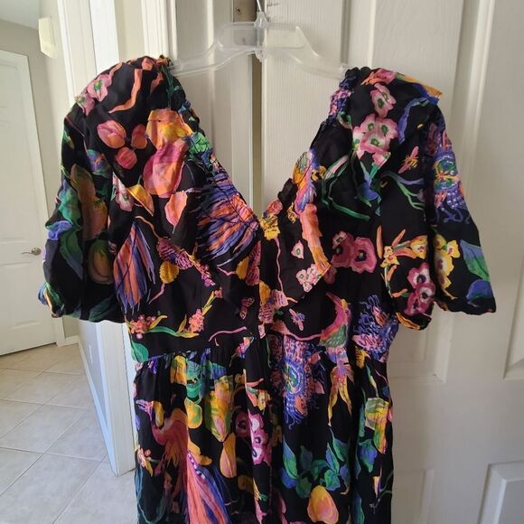 Banjanan Scorpio Floral Minidress Size Large NWT - Picture 3 of 11